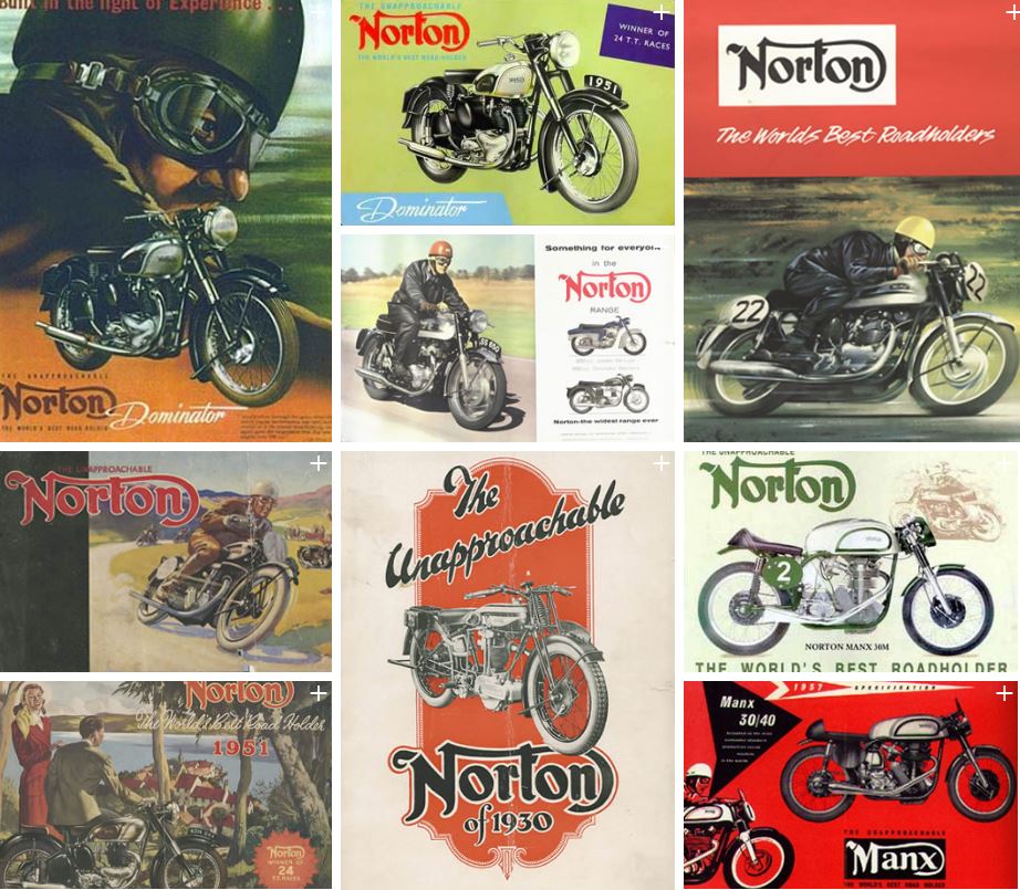Breitling und Norton Motorcycles Norton historic advertisements