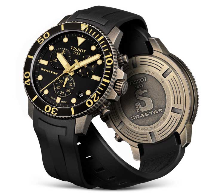Eleganz im und unter Wasser verspricht der neue Tissot Seastar 1000 Quartz Chronograph