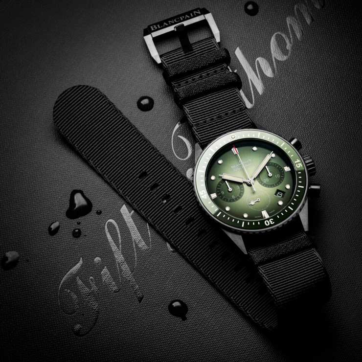 Fifty Fathoms Bathyscaphe Chronograph Flyback Green Dial