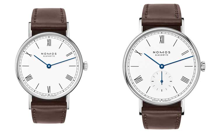 Nomos Ludwig 33 Duo emailleweiss, Ludwig 38 emailleweiss