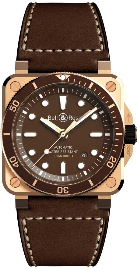 br03 92 Bell & Ross BR 03-92 Diver Brown Bronze