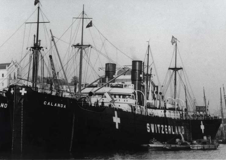 740 3 Calanda_Lisbon_1944_Credit_Archiv_SwissShips_Credit_Schweizerische_Reederei_AG_SRAG_Basel