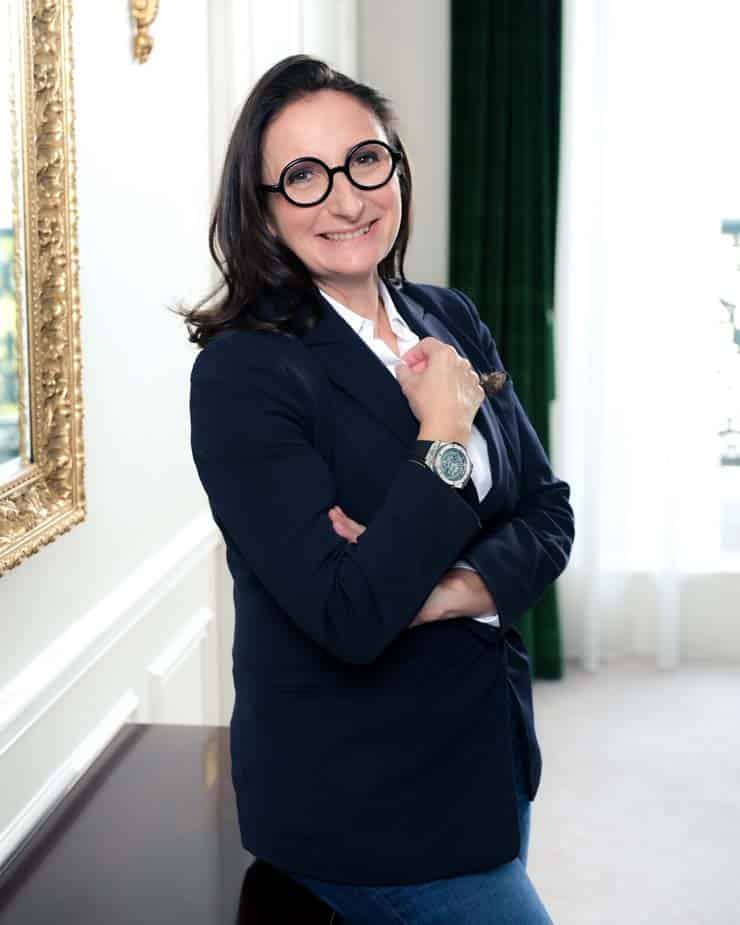 3 michelin stars chef and hublot ambassador anne sophie pic wearing the big bang unico gourmet
