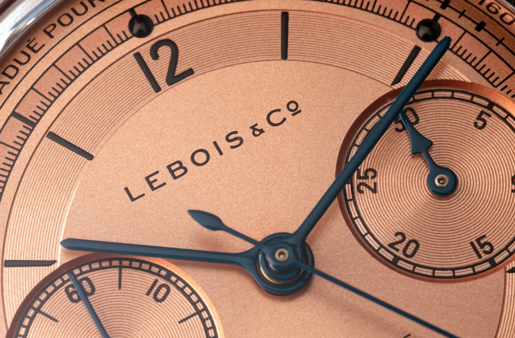 lebois co heritage chronograph closeup