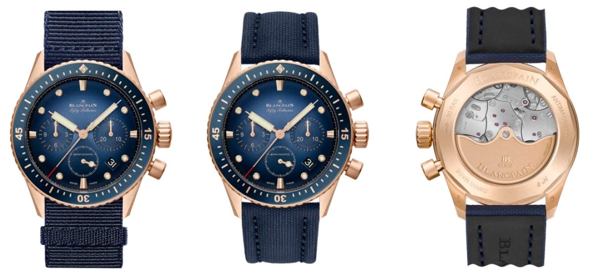 Fifty Fathoms Bathyscaphe Chronographe Flyback in Rotgold